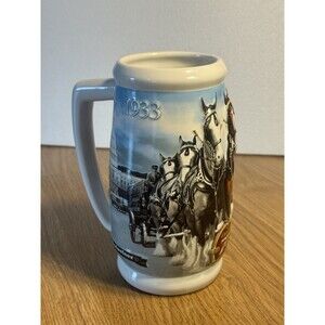 75Th Anniversary Budweiser Beer Stein 1933-2008 Horses Clydesdales Home Decor